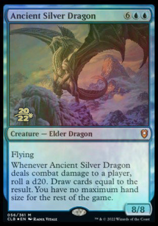 Ancient Silver Dragon [Commander Legends: Battle for Baldur's Gate Prerelease Promos] | Exor Games Summserside