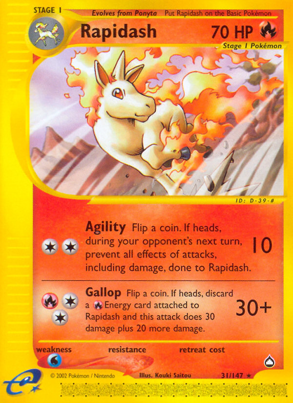 Rapidash (31/147) [Aquapolis] | Exor Games Summserside