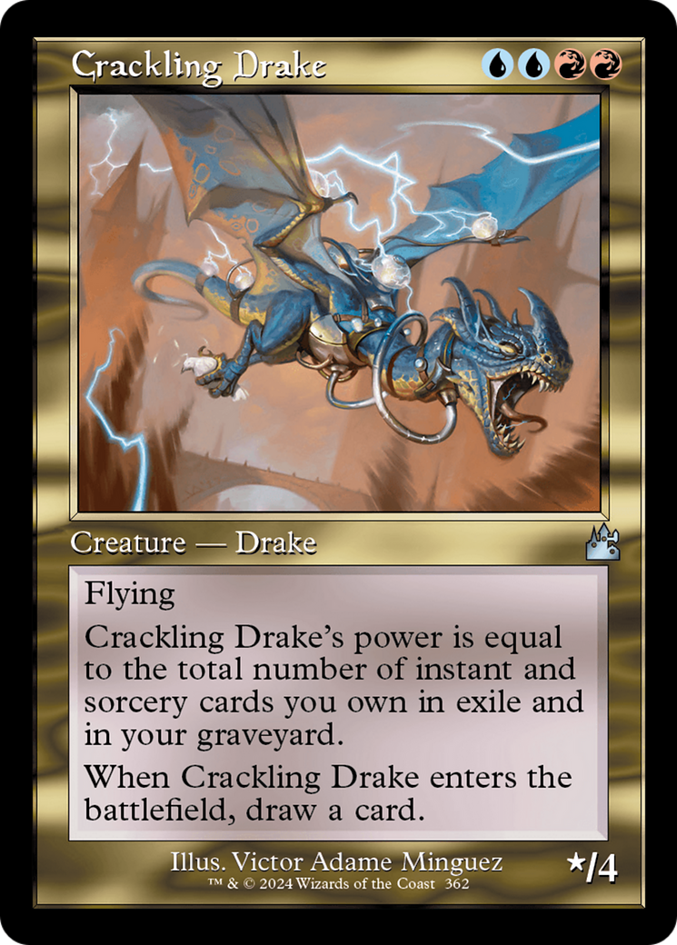 Crackling Drake (Retro Frame) [Ravnica Remastered] | Exor Games Summserside