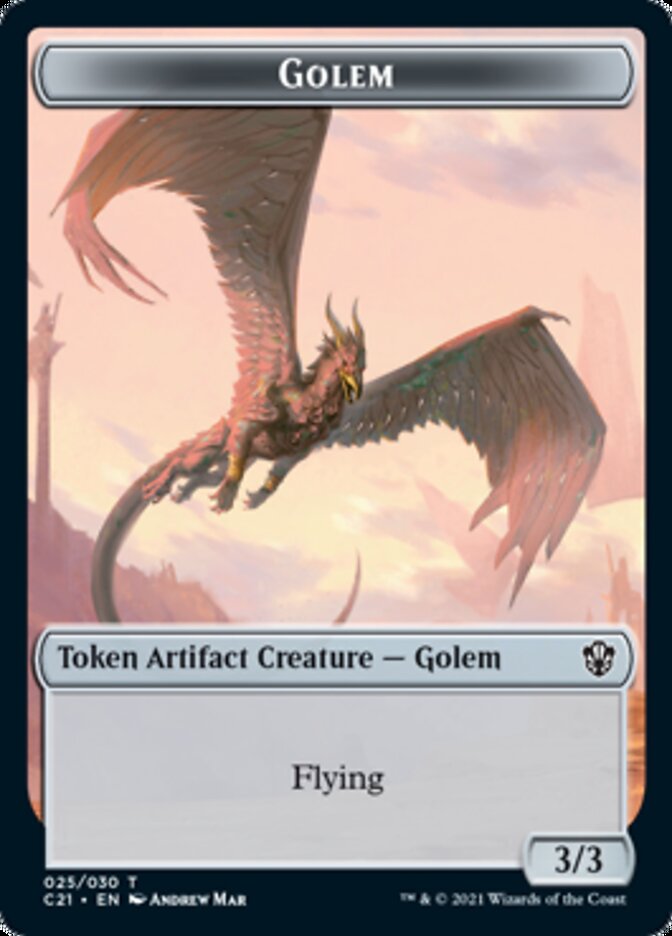 Golem (025) // Thopter Token [Commander 2021 Tokens] | Exor Games Summserside