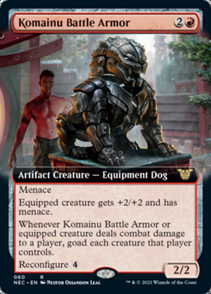 Komainu Battle Armor (Extended) [Kamigawa: Neon Dynasty Commander] | Exor Games Summserside