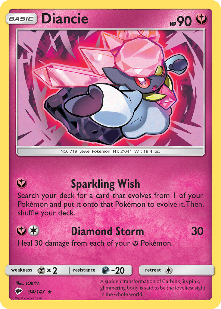 Diancie (94/147) [Sun & Moon: Burning Shadows] | Exor Games Summserside