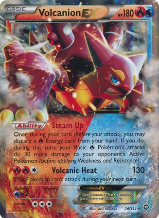 Volcanion EX (26/114) (Jumbo Card) [XY: Steam Siege] | Exor Games Summserside