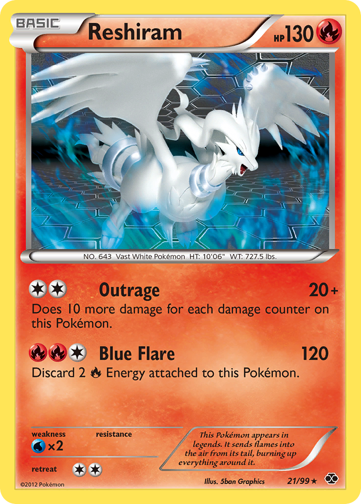 Reshiram (21/99) [Black & White: Next Destinies] | Exor Games Summserside