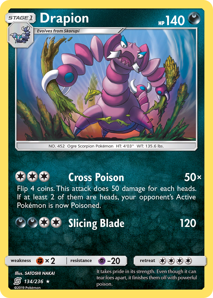 Drapion (134/236) [Sun & Moon: Unified Minds] | Exor Games Summserside