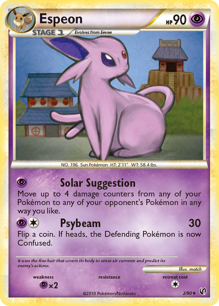 Espeon (2/90) [HeartGold & SoulSilver: Undaunted] | Exor Games Summserside