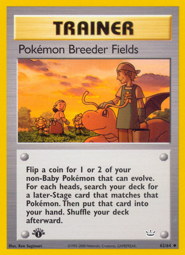 Pokemon Breeder Fields (62/64) [Neo Revelation 1st Edition] | Exor Games Summserside