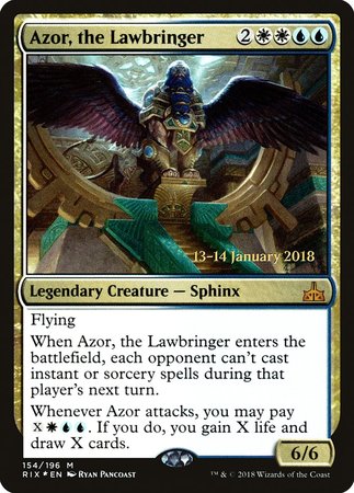 Azor, the Lawbringer [Rivals of Ixalan Promos] | Exor Games Summserside