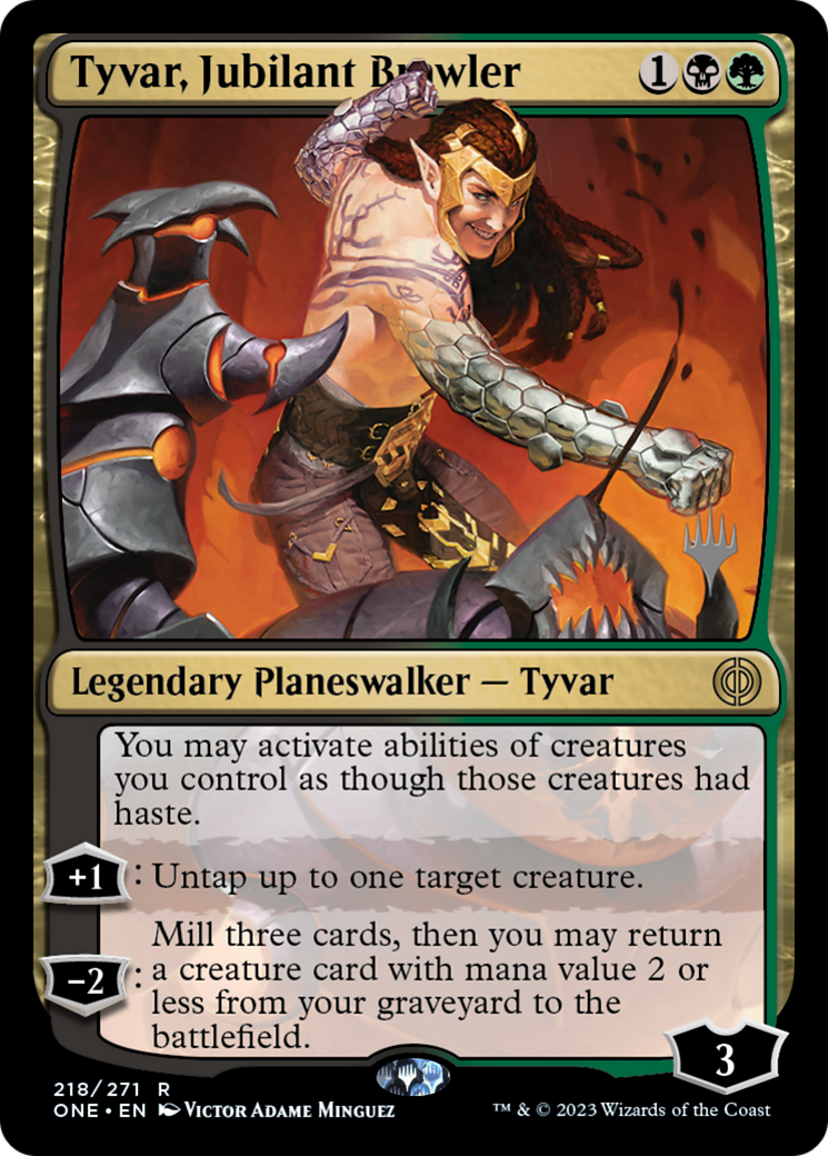 Tyvar, Jubilant Brawler (Promo Pack) [Phyrexia: All Will Be One Promos] | Exor Games Summserside