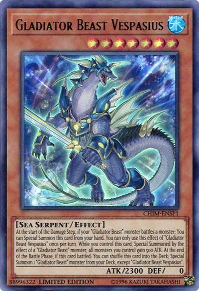 Gladiator Beast Vespasius (CHIM-ENSP1) [CHIM-ENSP1] Ultra Rare | Exor Games Summserside