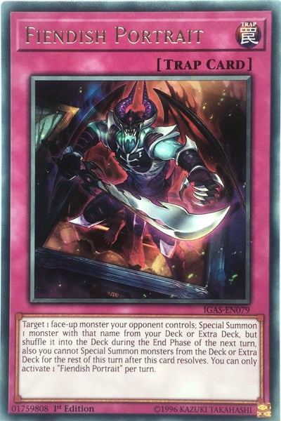 Fiendish Portrait [IGAS-EN079] Rare | Exor Games Summserside