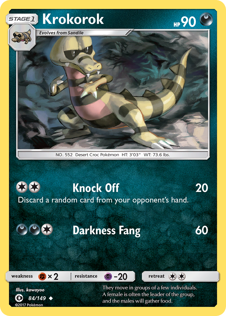 Krokorok (84/149) [Sun & Moon: Base Set] | Exor Games Summserside