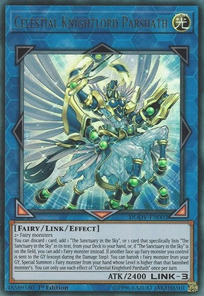 Celestial Knightlord Parshath [DUOV-EN002] Ultra Rare | Exor Games Summserside