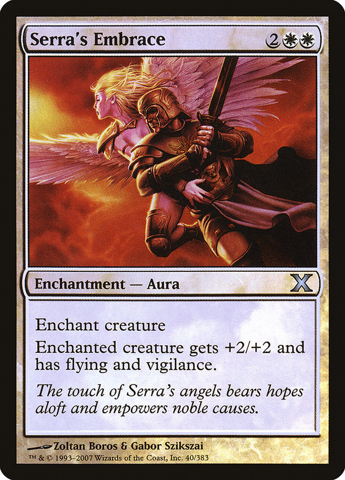 Serra's Embrace (Premium Foil) [Tenth Edition] | Exor Games Summserside