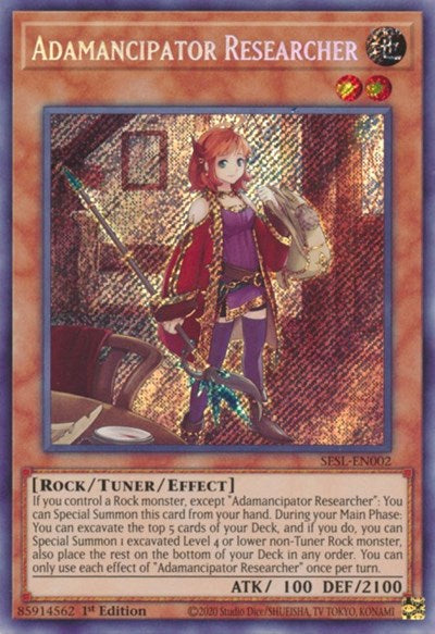 Adamancipator Researcher [SESL-EN002] Secret Rare | Exor Games Summserside