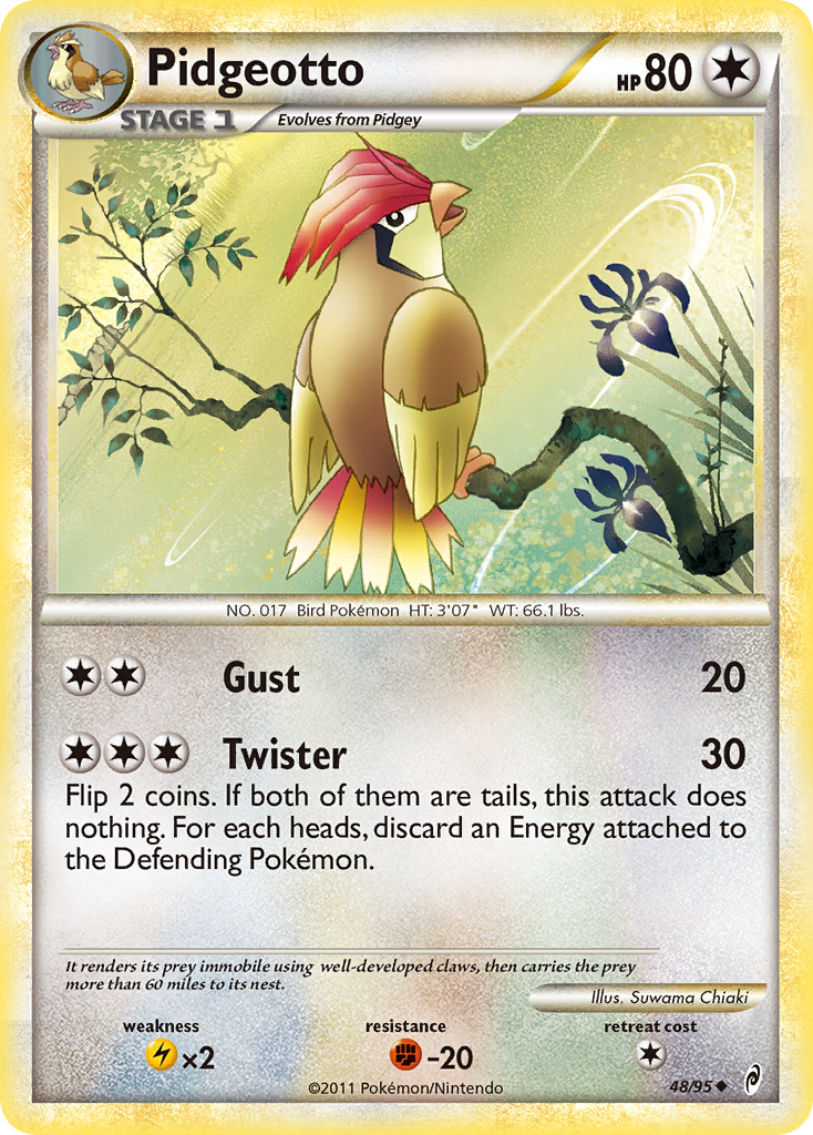 Pidgeotto (48/95) [HeartGold & SoulSilver: Call of Legends] | Exor Games Summserside