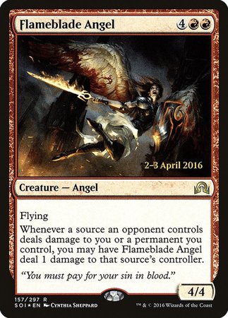 Flameblade Angel [Shadows over Innistrad Promos] | Exor Games Summserside