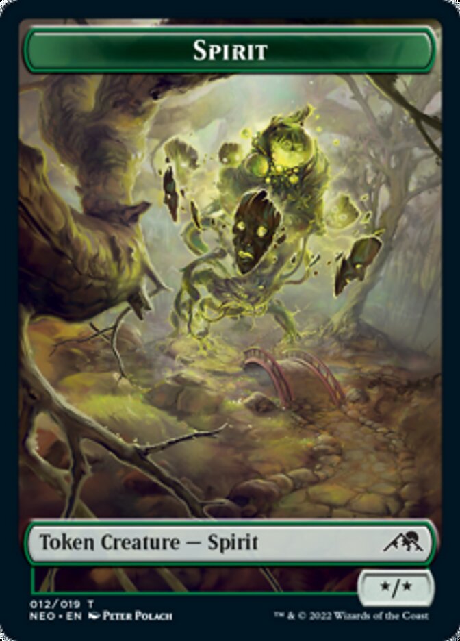 Spirit Token (012) [Kamigawa: Neon Dynasty Tokens] | Exor Games Summserside