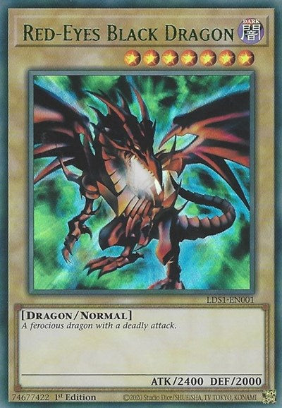 Red-Eyes Black Dragon (Green) [LDS1-EN001] Ultra Rare | Exor Games Summserside