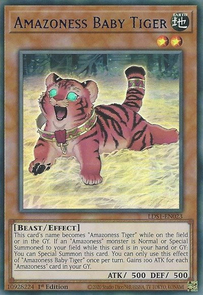 Amazoness Baby Tiger (Blue) [LDS1-EN023] Ultra Rare | Exor Games Summserside