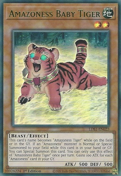 Amazoness Baby Tiger (Green) [LDS1-EN023] Ultra Rare