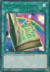 Toon Table of Contents (Green) [LDS1-EN069] Ultra Rare | Exor Games Summserside