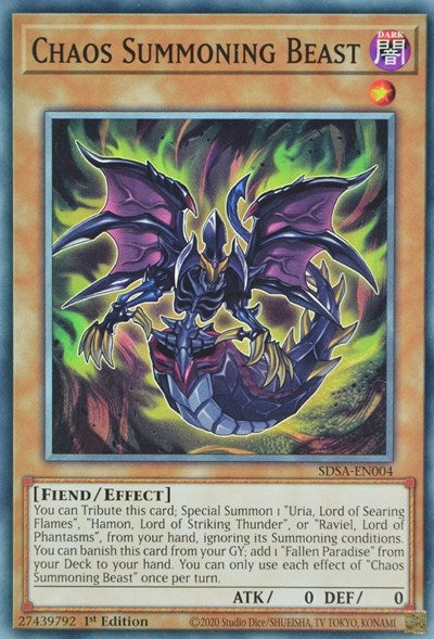 Chaos Summoning Beast [SDSA-EN004] Common | Exor Games Summserside