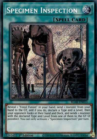 Specimen Inspection [BLAR-EN013] Secret Rare | Exor Games Summserside