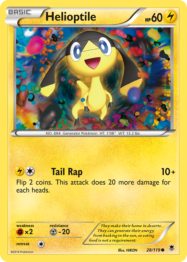Helioptile (28/119) [XY: Phantom Forces] | Exor Games Summserside