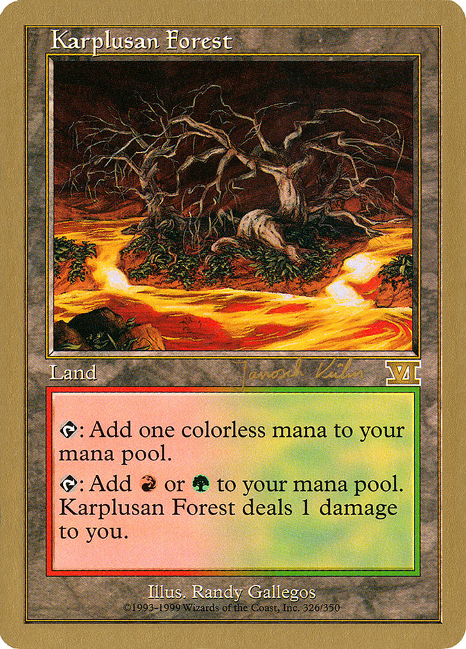 Karplusan Forest (Janosch Kuhn) [World Championship Decks 2000] | Exor Games Summserside