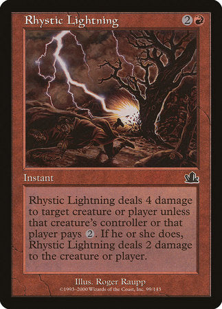 Rhystic Lightning [Prophecy] | Exor Games Summserside