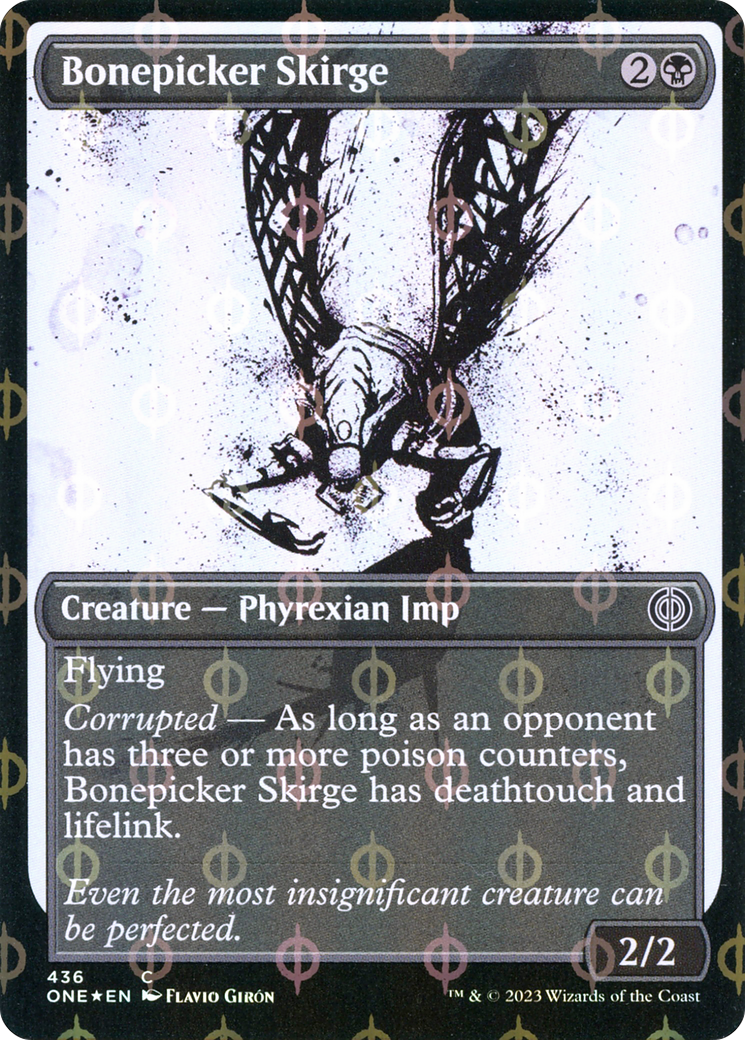 Bonepicker Skirge (Showcase Ichor Step-and-Compleat Foil) [Phyrexia: All Will Be One] | Exor Games Summserside