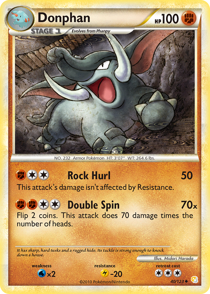 Donphan (40/123) [HeartGold & SoulSilver: Base Set] | Exor Games Summserside