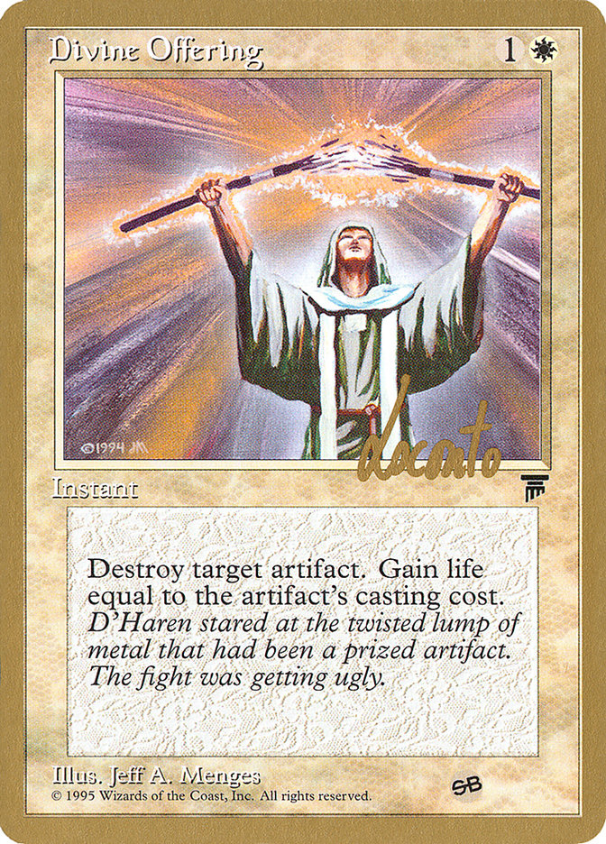Divine Offering (Michael Loconto) (SB) [Pro Tour Collector Set] | Exor Games Summserside