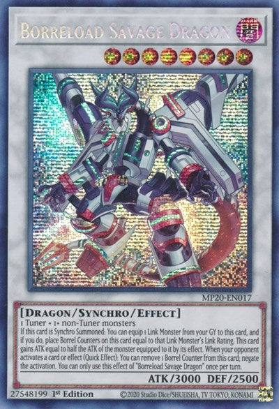 Borreload Savage Dragon [MP20-EN017] Prismatic Secret Rare | Exor Games Summserside