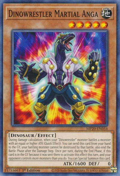 Dinowrestler Martial Anga [MP20-EN054] Common | Exor Games Summserside