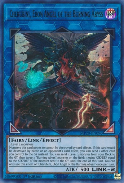 Cherubini, Ebon Angel of the Burning Abyss [MP20-EN096] Ultra Rare | Exor Games Summserside