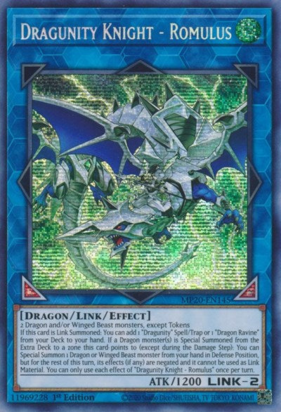 Dragunity Knight - Romulus [MP20-EN145] Prismatic Secret Rare | Exor Games Summserside