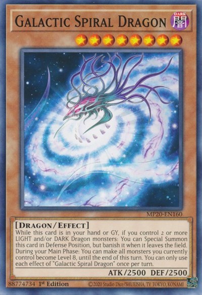 Galactic Spiral Dragon [MP20-EN160] Common | Exor Games Summserside