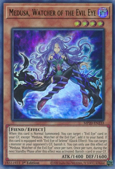 Medusa, Watcher of the Evil Eye [MP20-EN233] Ultra Rare | Exor Games Summserside