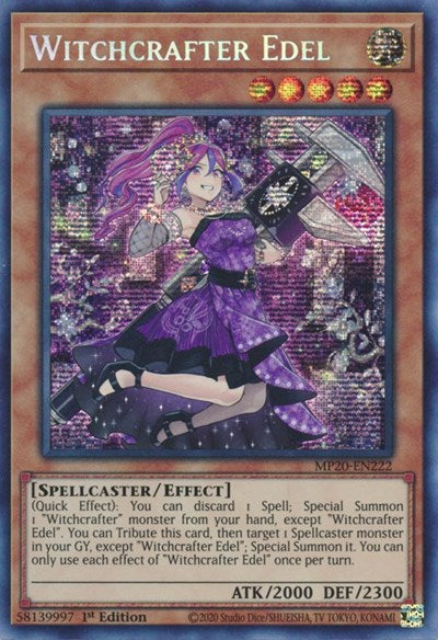 Witchcrafter Edel [MP20-EN222] Prismatic Secret Rare | Exor Games Summserside