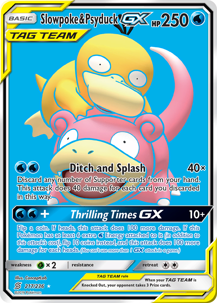 Slowpoke & Psyduck GX (217/236) [Sun & Moon: Unified Minds] | Exor Games Summserside