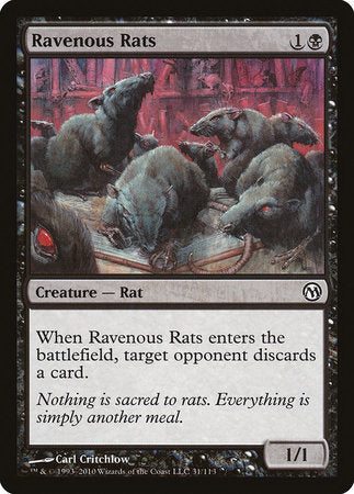 Ravenous Rats [Duels of the Planeswalkers] | Exor Games Summserside