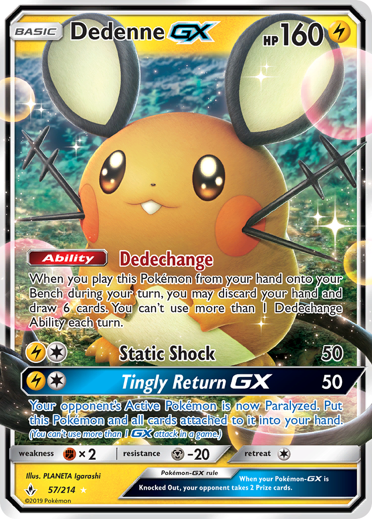 Dedenne GX (57/214) [Sun & Moon: Unbroken Bonds] | Exor Games Summserside