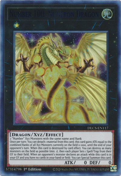 Number 100: Numeron Dragon (Blue) [DLCS-EN117] Ultra Rare | Exor Games Summserside