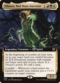 Obuun, Mul Daya Ancestor (Extended Art) [Zendikar Rising Commander] | Exor Games Summserside