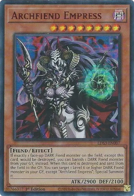 Archfiend Empress (Red) [LDS3-EN007] Ultra Rare | Exor Games Summserside