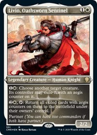 Livio, Oathsworn Sentinel (Foil Etched) [Commander Legends] | Exor Games Summserside