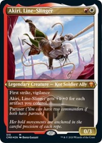 Akiri, Line-Slinger (Foil Etched) [Commander Legends] | Exor Games Summserside