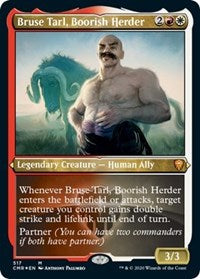 Bruse Tarl, Boorish Herder (Foil Etched) [Commander Legends] | Exor Games Summserside